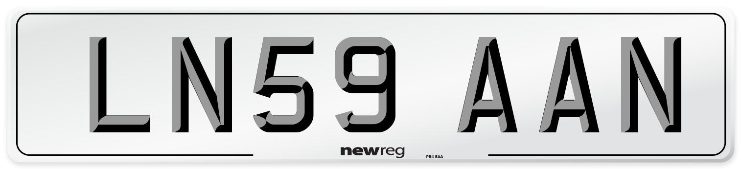 LN59 AAN Number Plate from New Reg